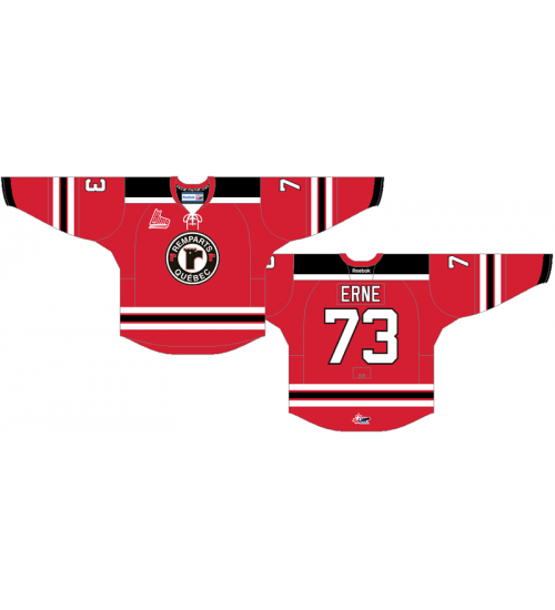 Custom QMJHL Quebec Remparts 2013 Pres Hockey Jersey Road Red